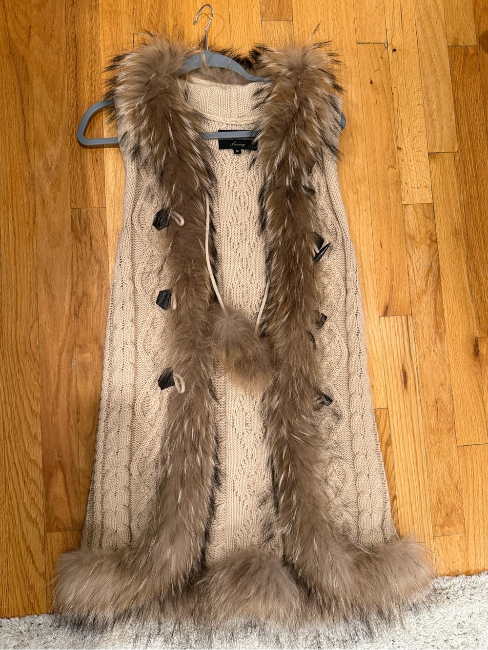 Linda Richards Women’s Brown Knit Long Vest Size M
